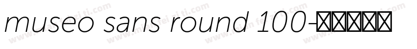 museo sans round 100字体转换